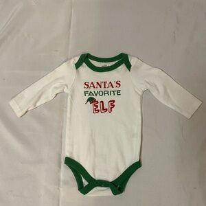 Santa’s Favorite Elf onesie. Size 0-3 months